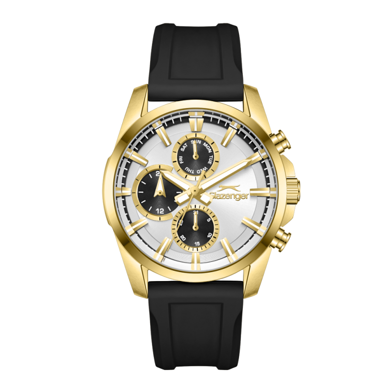 Slazenger Silicone Band Black Watch for Men SL.09.2523.2.06