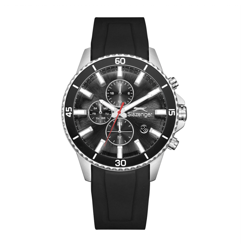 Slazenger Silicone Band Black Watch for Men SL.09.2572.2.351