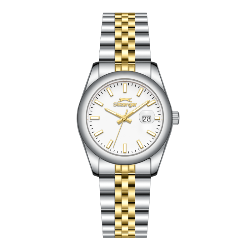 Slazenger Stainless Steel Silver and Gold Watch for Women SL.09.2577.3.310