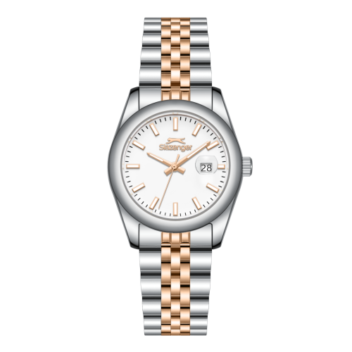 Slazenger Stainless Steel Silver and Rose Gold Watch for Women SL.09.2577.3.320