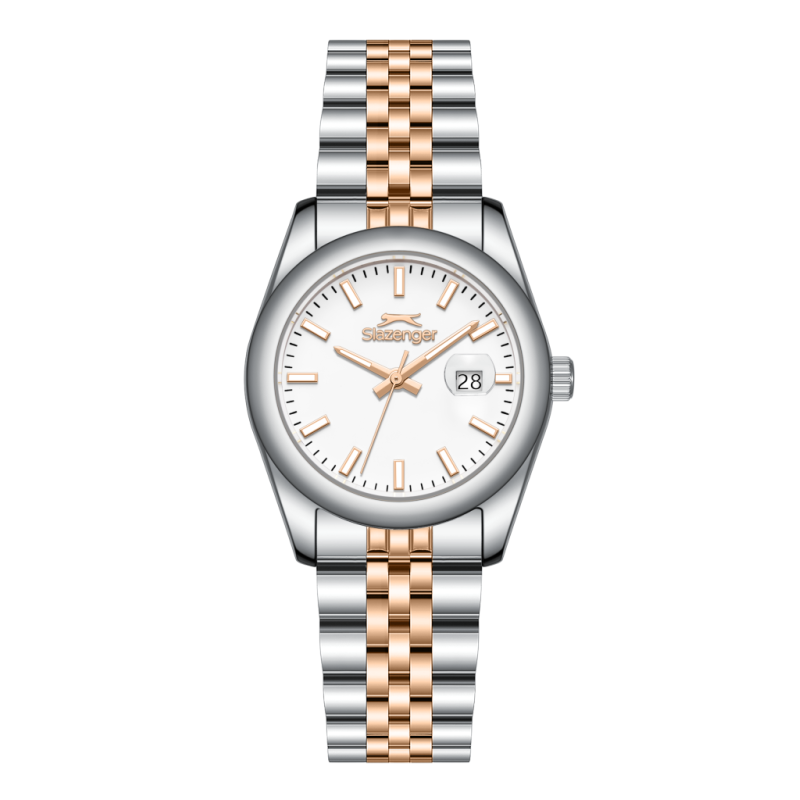 Slazenger Stainless Steel Silver and Rose Gold Watch for Women SL.09.2577.3.320