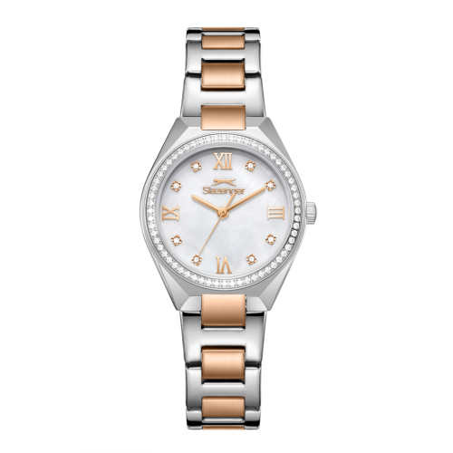 Slazenger Stainless Steel Silver and Rose Gold Watch for Women SL.09.2590.3.520