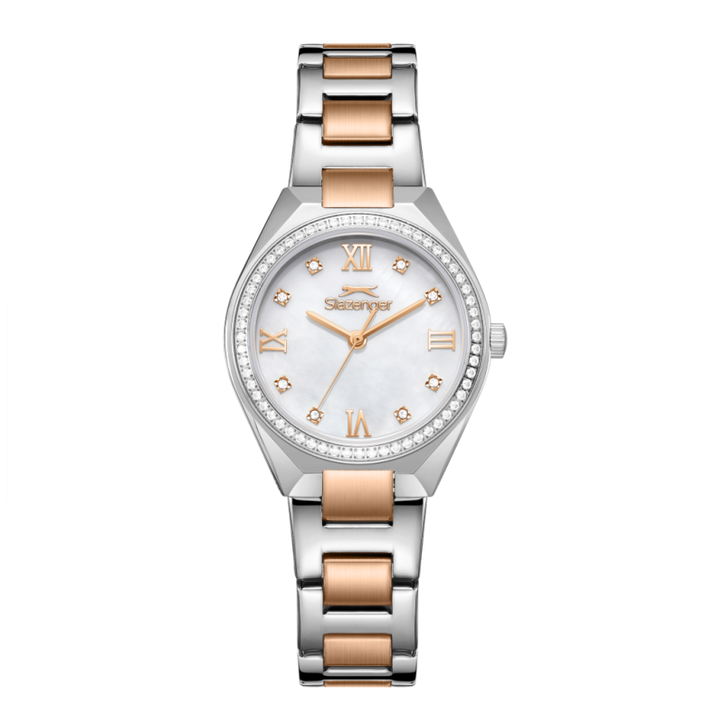 Slazenger Stainless Steel Silver and Rose Gold Watch for Women SL.09.2590.3.520