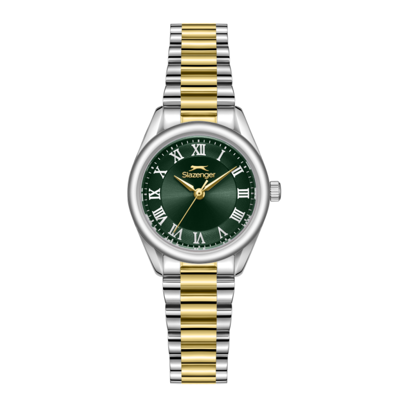 Slazenger Stainless Steel Silver and Gold Watch for Women SL.09.2591.3.270