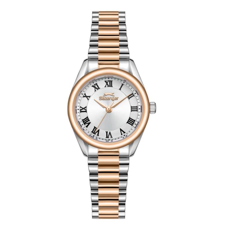Slazenger Stainless Steel Silver and Rose Gold Watch for Women SL.09.2591.3.530
