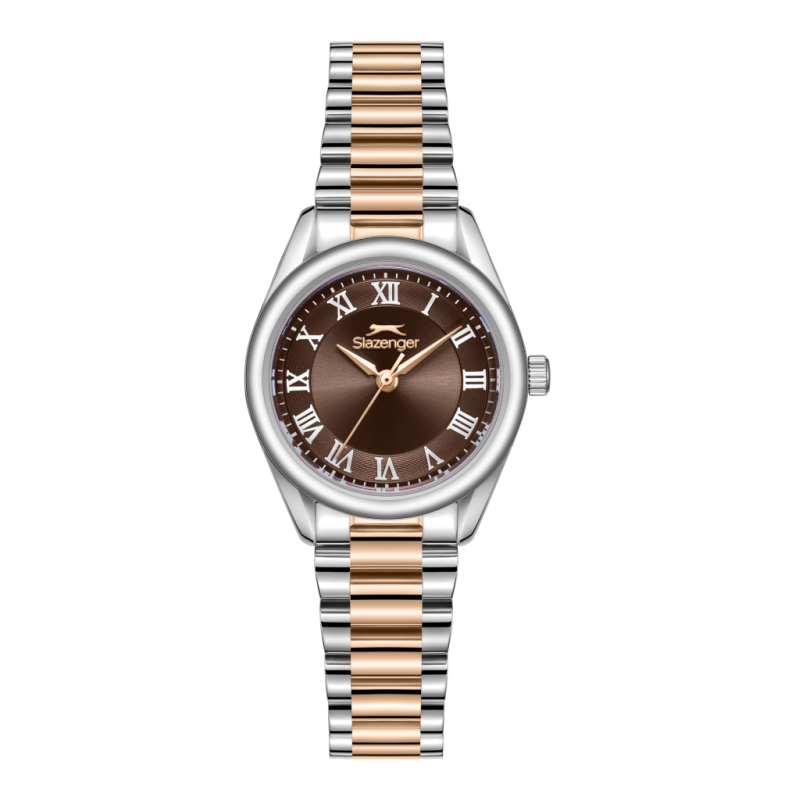 Slazenger Stainless Steel Silver and Rose Gold Watch for Women SL.09.2591.3.540