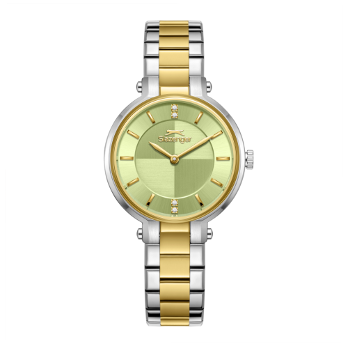 Slazenger Stainless Steel Silver and Gold Watch for Women SL.09.2593.3.270