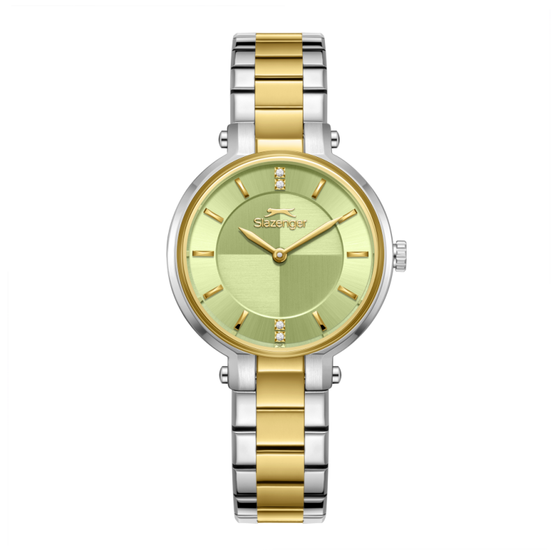 Slazenger Stainless Steel Silver and Gold Watch for Women SL.09.2593.3.270