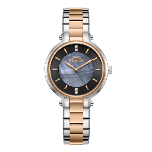 Slazenger Stainless Steel Silver and Rose Gold Watch for Women SL.09.2593.3.550