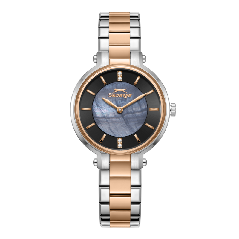 Slazenger Stainless Steel Silver and Rose Gold Watch for Women SL.09.2593.3.550