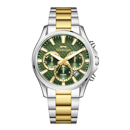 Slazenger Stainless Steel Silver and Gold Watch for Men SL.09.2601.2.270