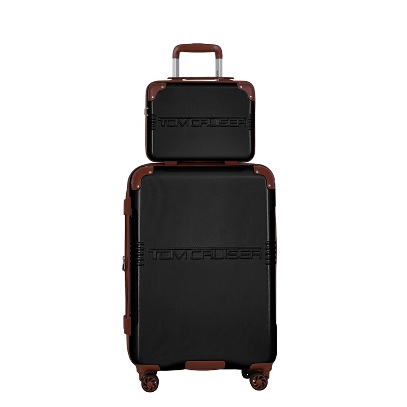 Tomcruiser Grand Tour Hard Trolley 20 Inch With 16 Inch Vanity Case Black TC-HT-161