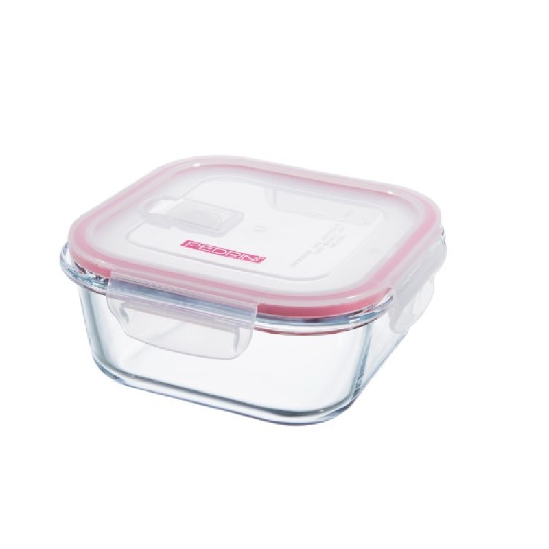 Pedrini Glass Container Square 1100Ml