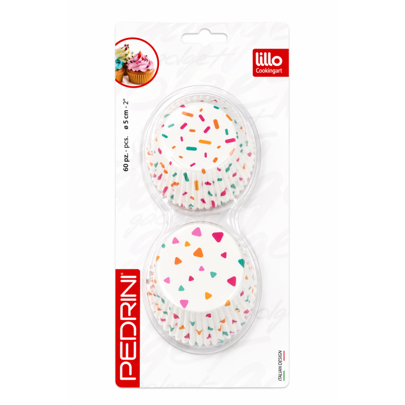 Pedrini Pastry Cup Assorted Designs 60pcs Set