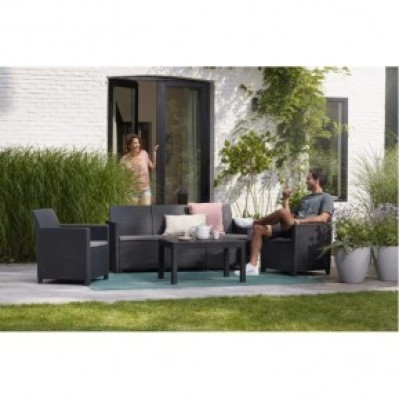 Keter Claire 3 seater Lounge Set Outdoor Furniture