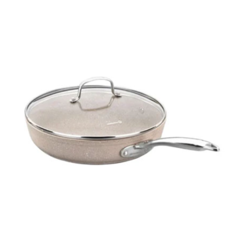 Korkmaz Frypan Granita Aluminum W/Lid 2L A18551