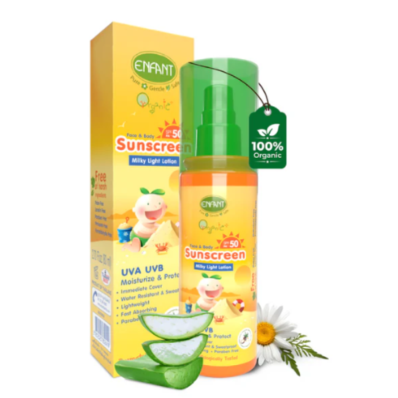 Enfant Face and Body Sunscreen Milky Light Lotion 70Ml